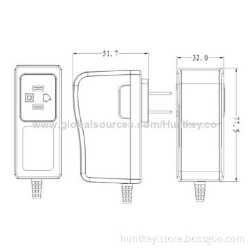Desktop E-POS Adapter, 100-240V AC, 60/50Hz Input